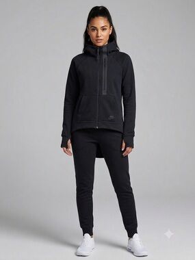 Nike Tech Fleece High Collar Full Zip Jacket Drop Hem M